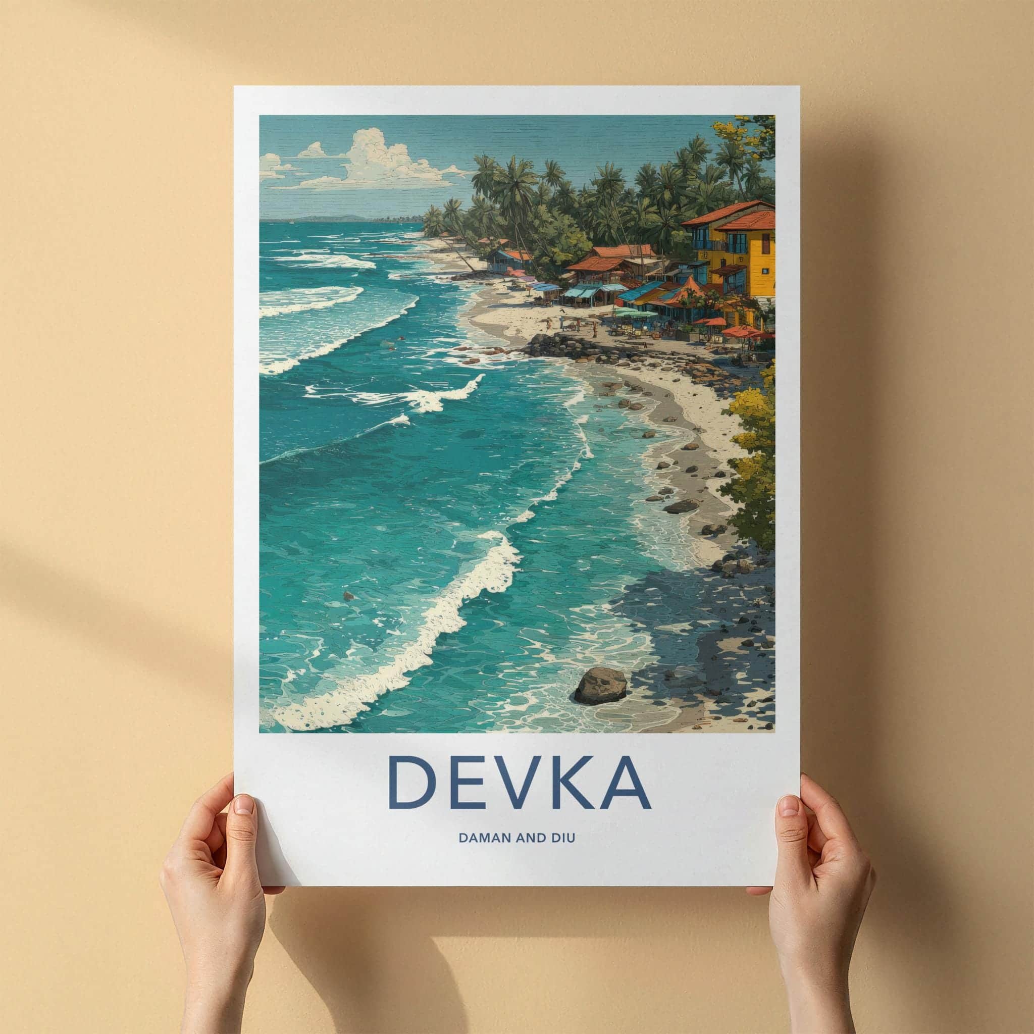 Devka Poster - India Fine Art - Daman and Diu Vibrant Tropical Beach Gift