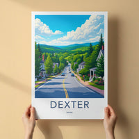 Dexter Poster - Maine Framed Print - Winding Countryside Road Framed Decor