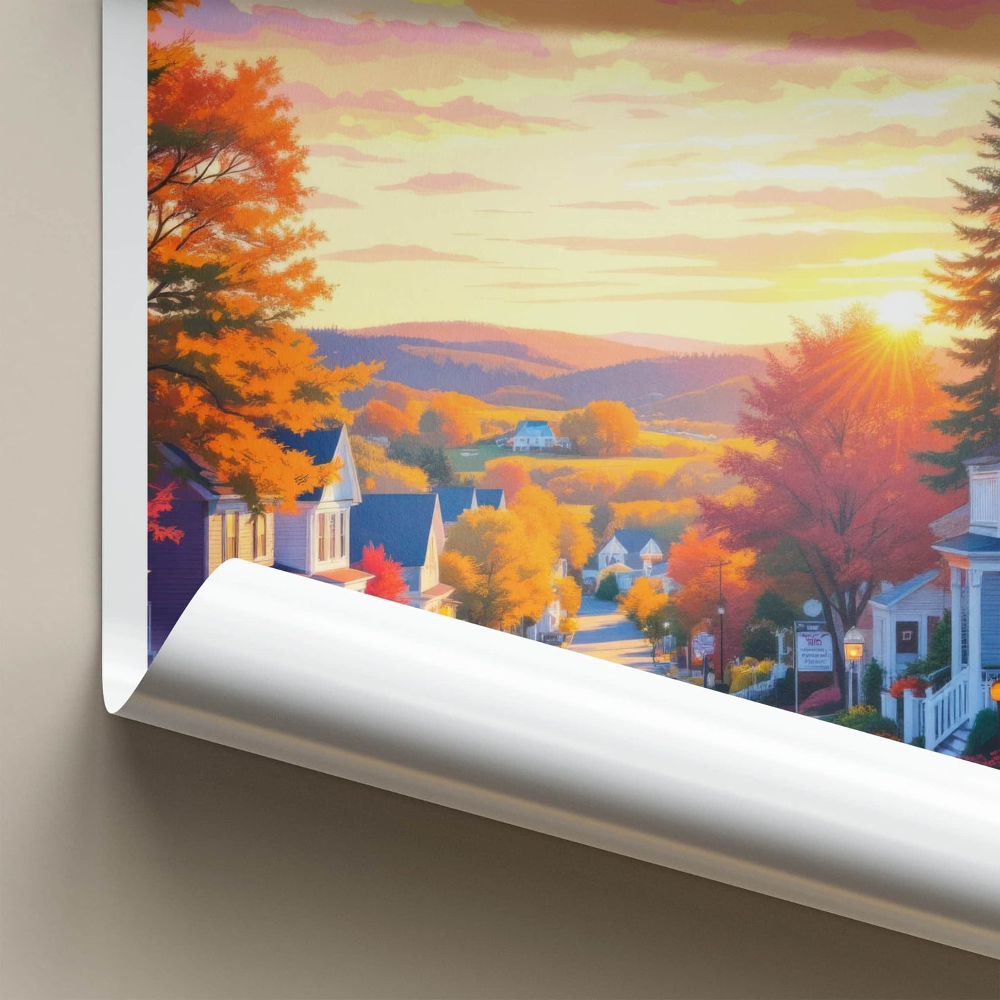 Dexter Poster - Maine Wall Art - Colorful Autumn Sunset Home Decor