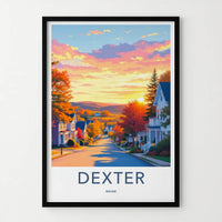 Dexter Poster - Maine Wall Art - Colorful Autumn Sunset Home Decor