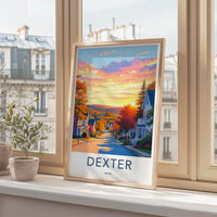 Dexter Poster - Maine Wall Art - Colorful Autumn Sunset Home Decor