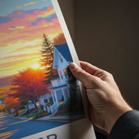 Dexter Poster - Maine Wall Art - Colorful Autumn Sunset Home Decor