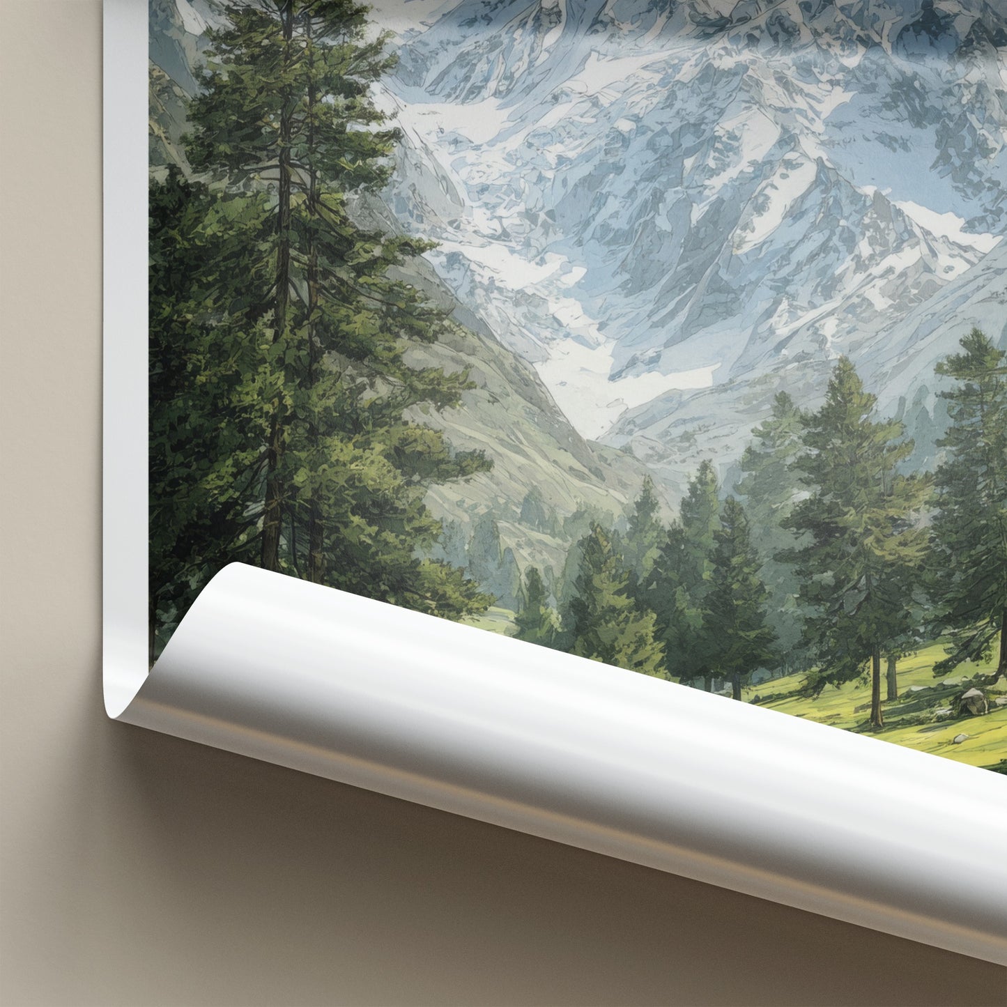 Nanga Parbat Poster - Pakistan Snow Covered Peaks Art