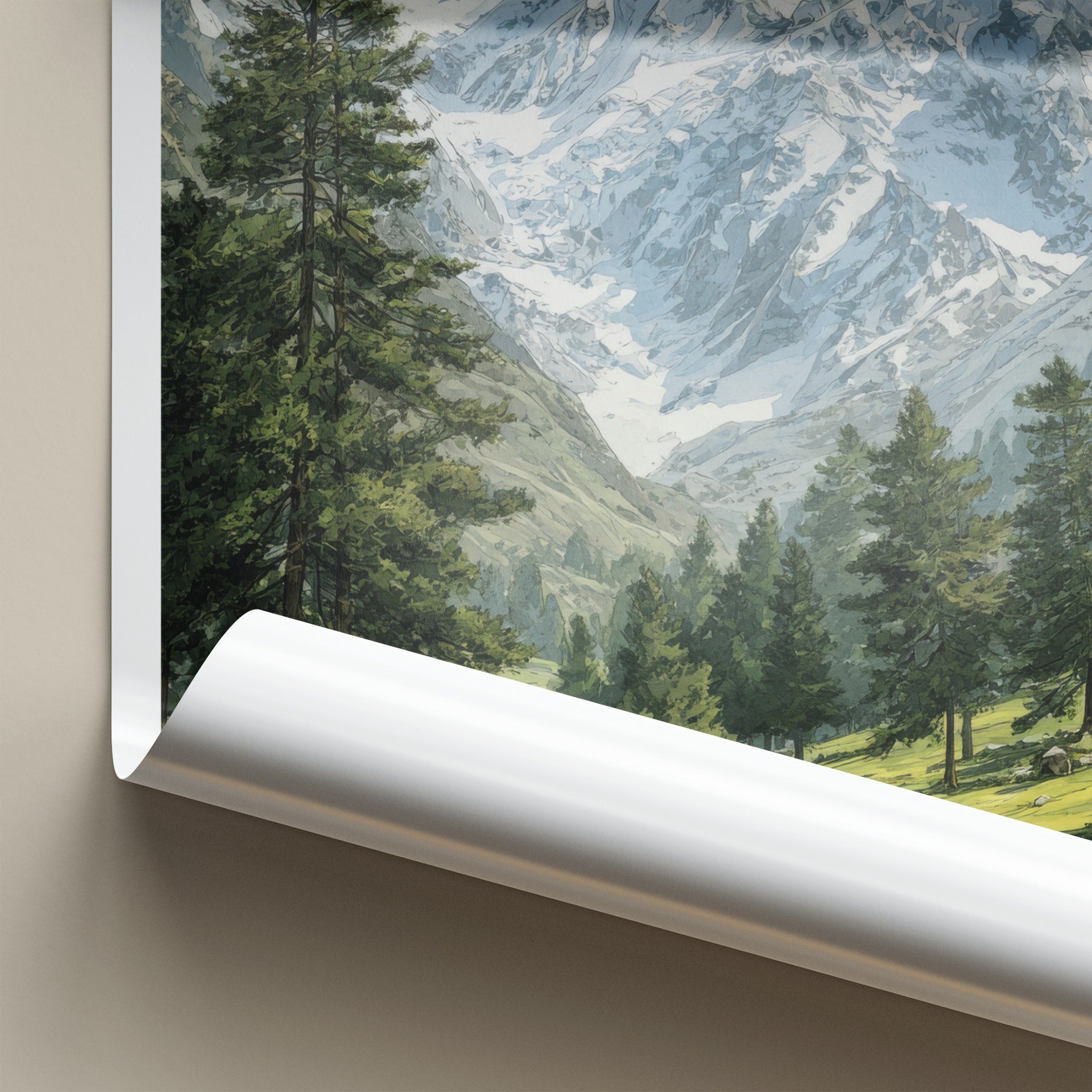 Nanga Parbat Poster - Pakistan Snow Covered Peaks Art