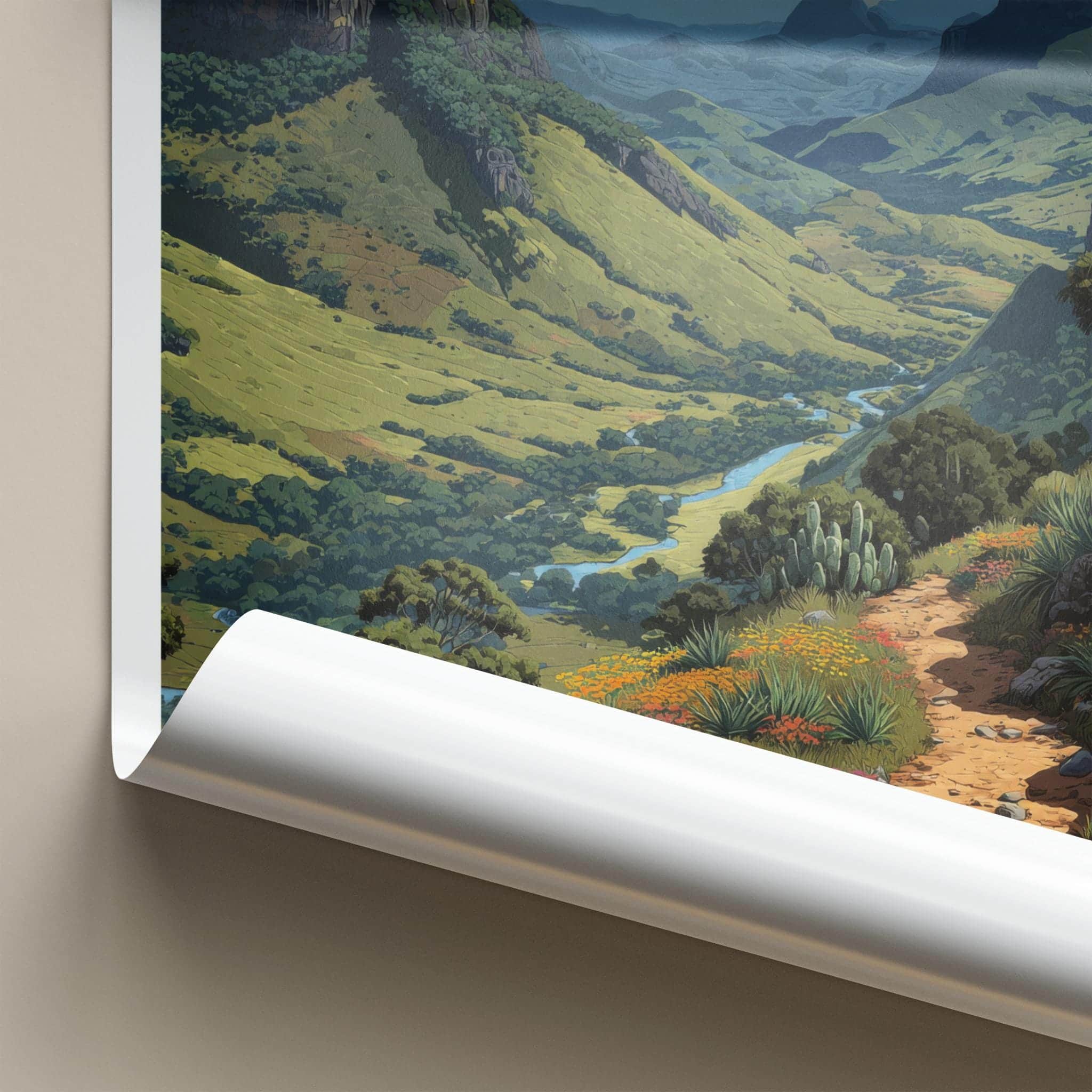 Diamantina Poster - Brazil Scenic Art - Serene Valley Pathway Wall Decor