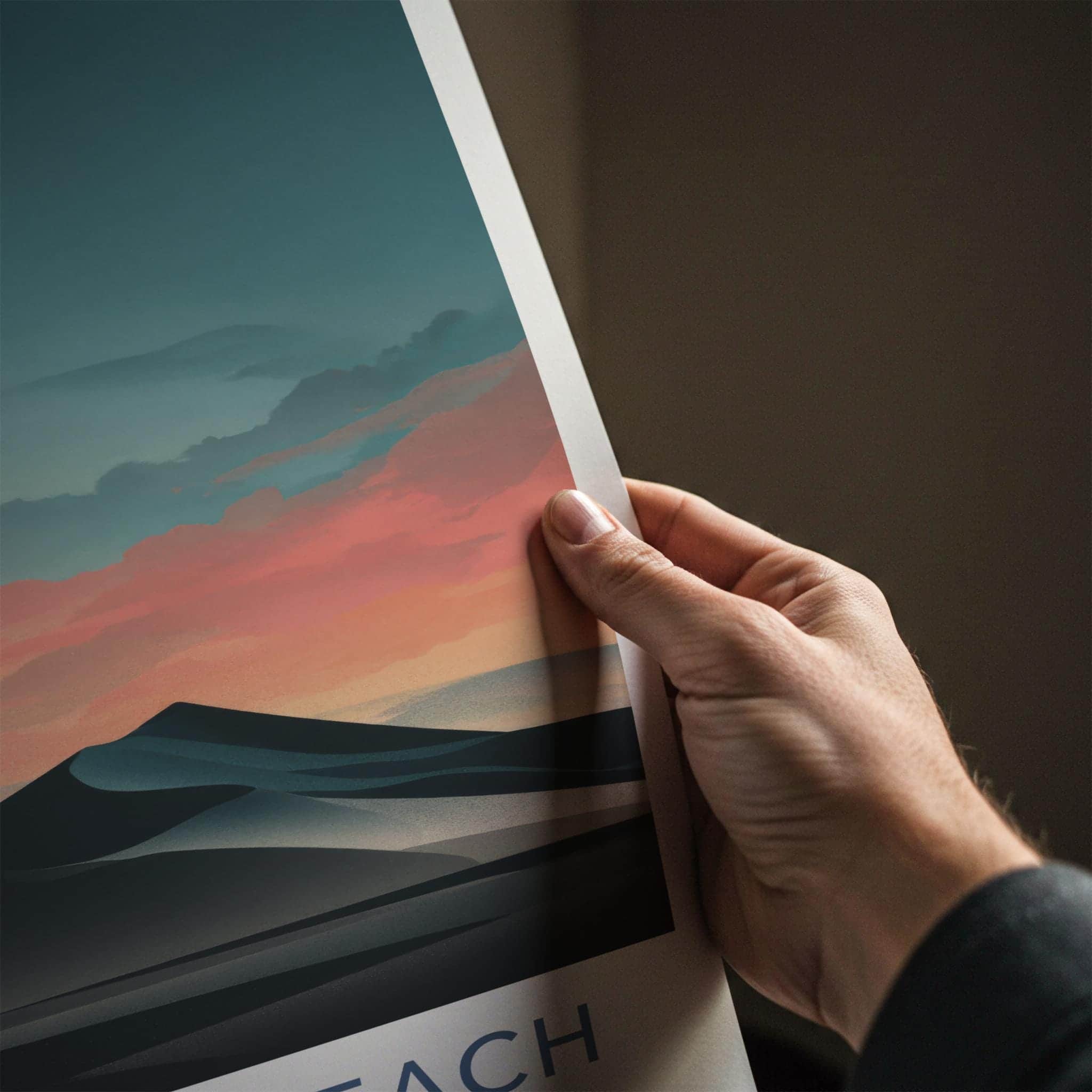Diamond Beach Poster - Iceland Travel Print - Dramatic Arctic Sands Wall Decor