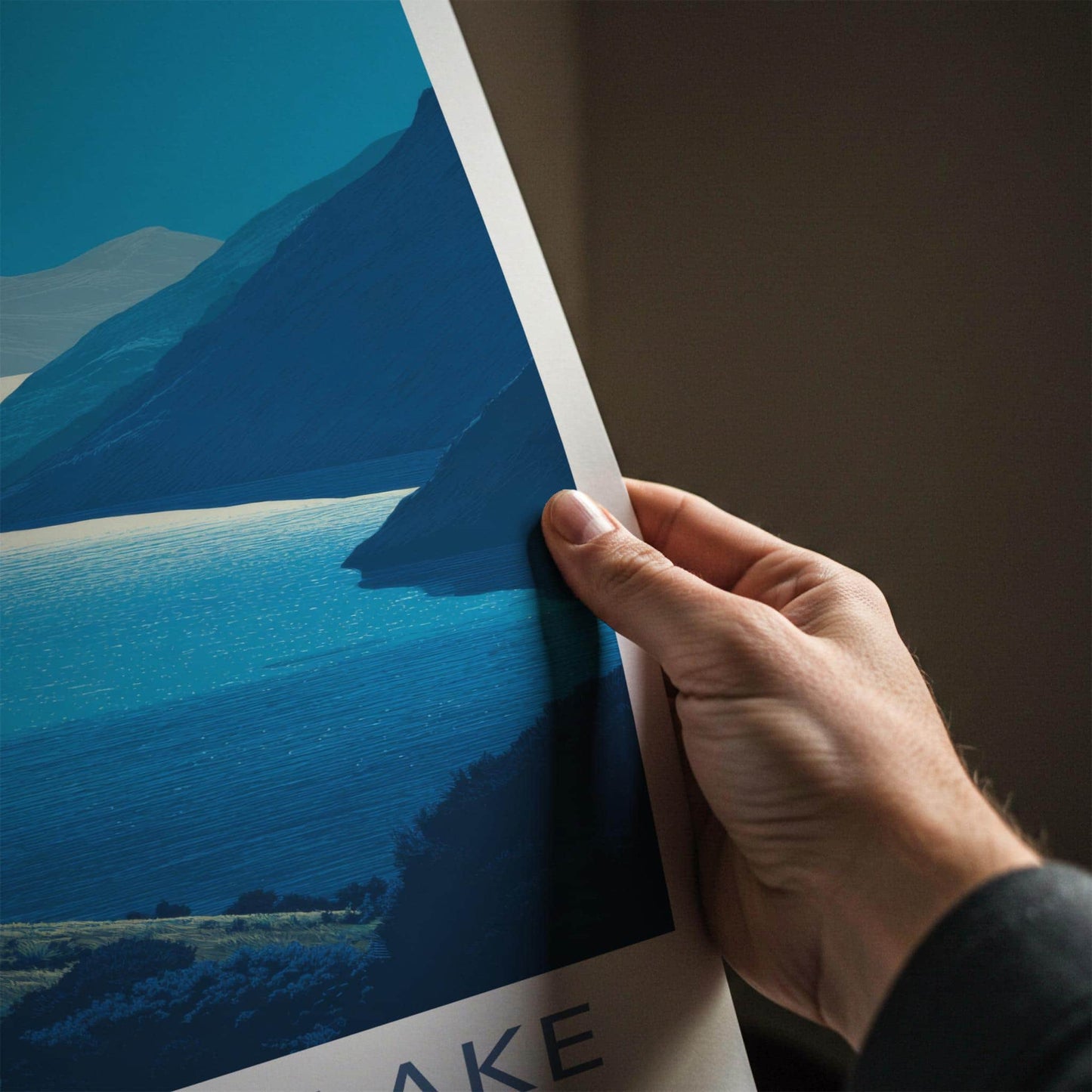 Diamond Lake Poster - New Zealand Scenic Art - Moonlit Alpine Water Wall Decor