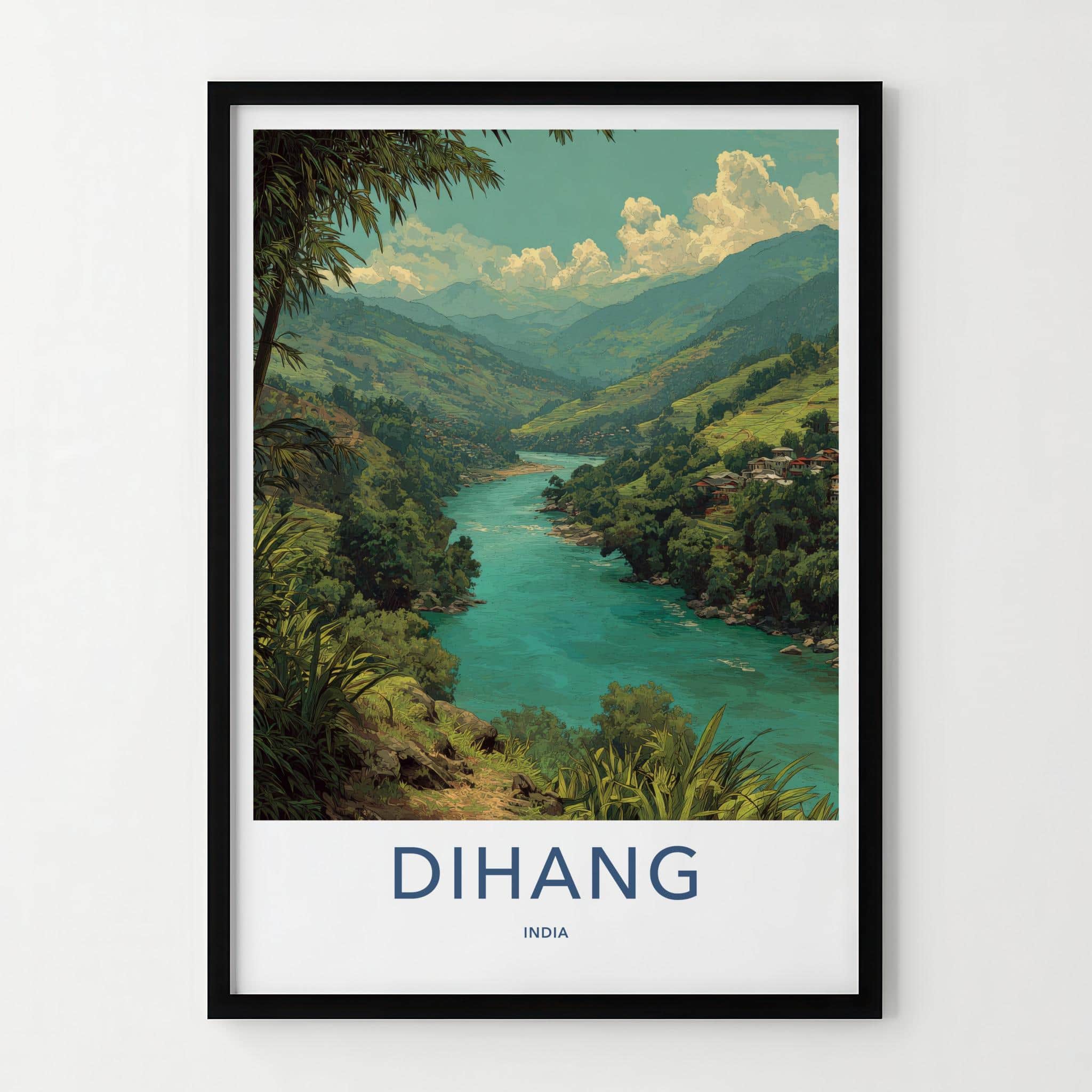 Dihang Poster - India Scenic Art - Arunachal Pradesh River Wall Decor
