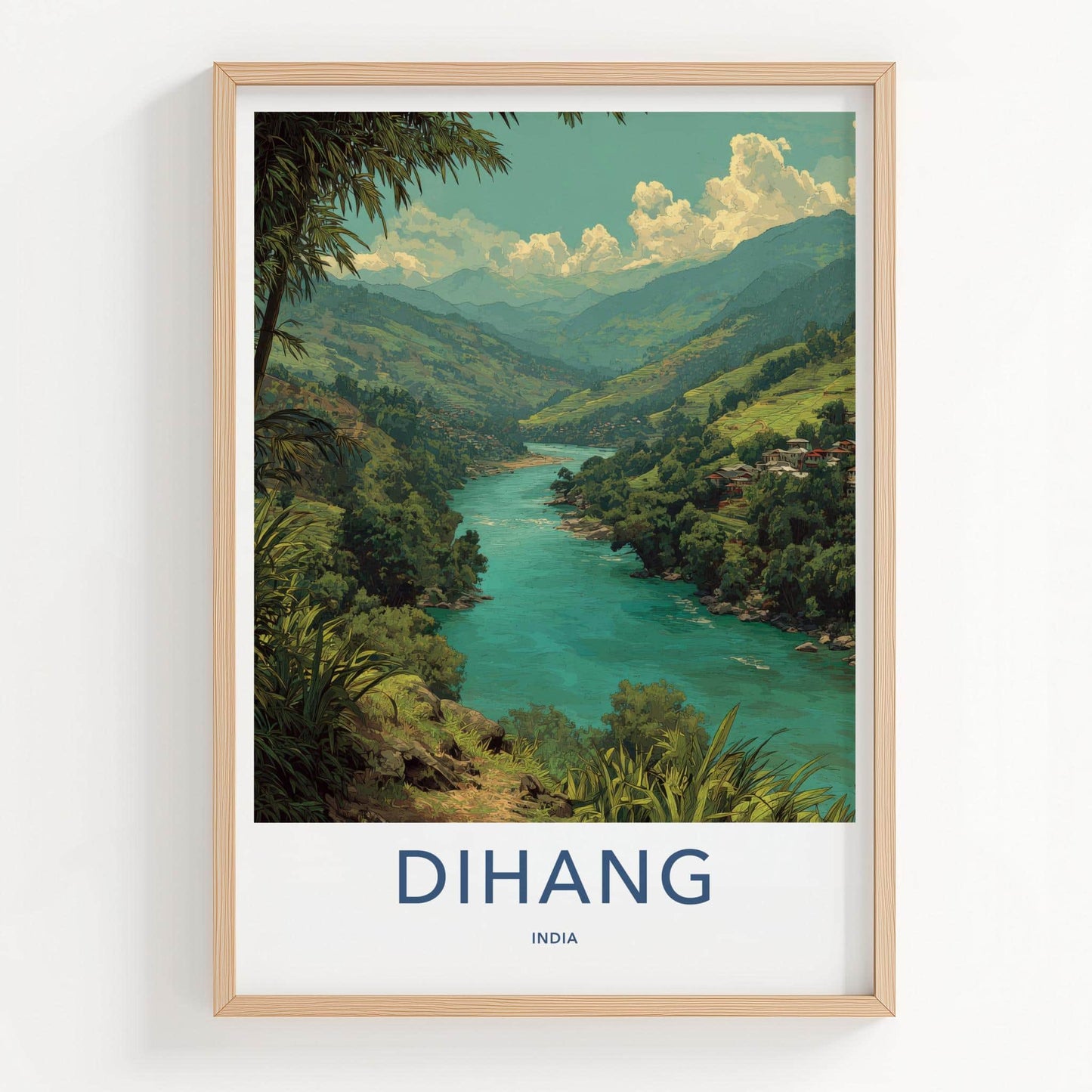 Dihang Poster - India Scenic Art - Arunachal Pradesh River Wall Decor