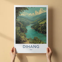 Dihang Poster - India Scenic Art - Arunachal Pradesh River Wall Decor