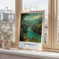 Dihang Poster - India Scenic Art - Arunachal Pradesh River Wall Decor