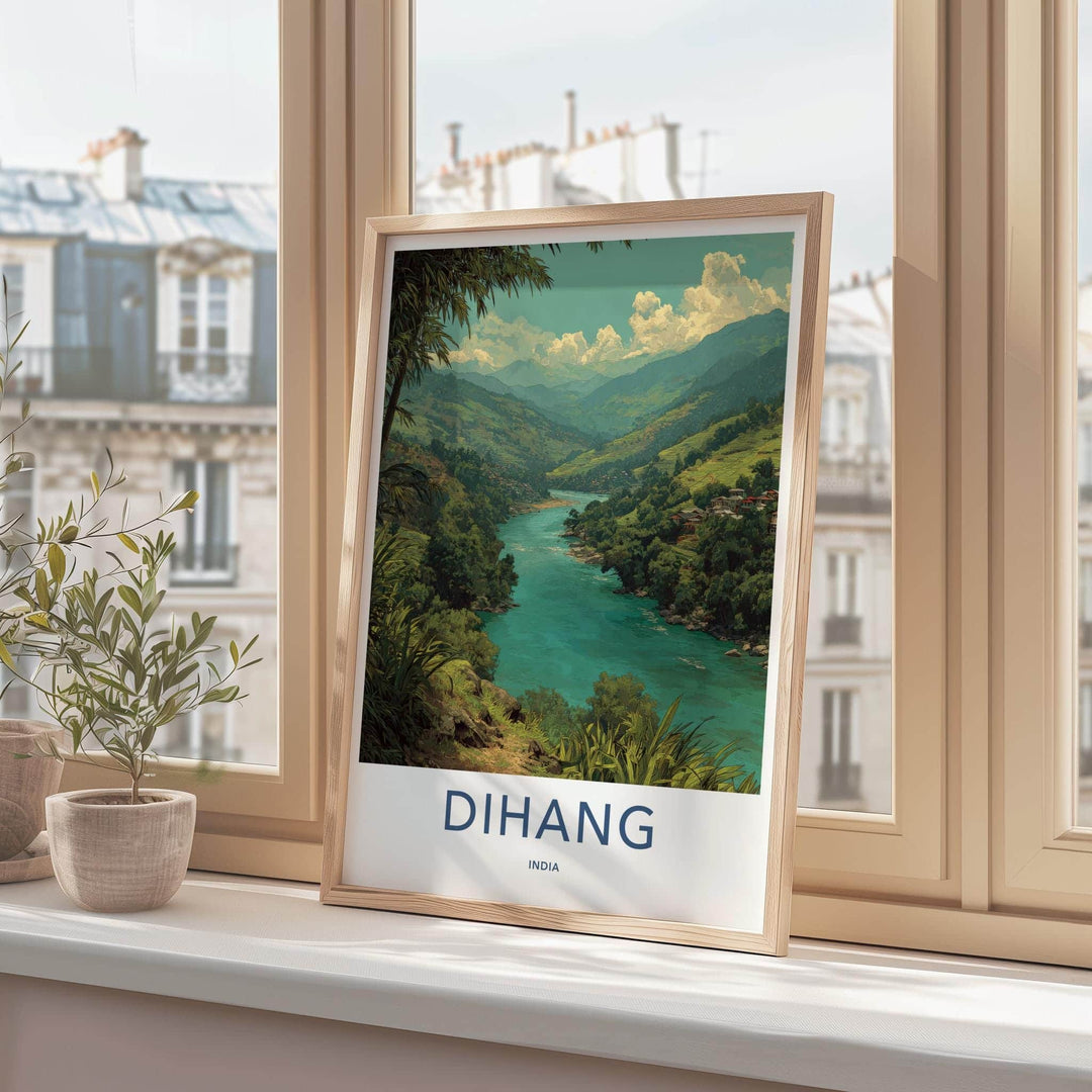 Dihang Poster - India Scenic Art - Arunachal Pradesh River Wall Decor