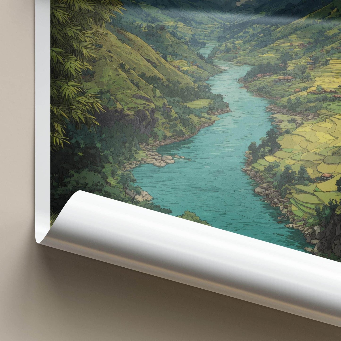 Dihang Poster - India Travel Art - Arunachal Pradesh Valley Wall Decor