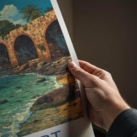 Diu Fort Poster - India Art Print - Diu Coastal Fort Arches Wall Decor