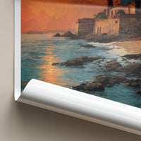 Diu Fort Poster - India Travel Art - Daman & Diu coastal fort sunset Home Decor