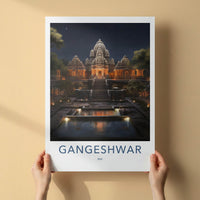Diu Poster - India Wall Art - Diu Lit Stone Temple Home Decor