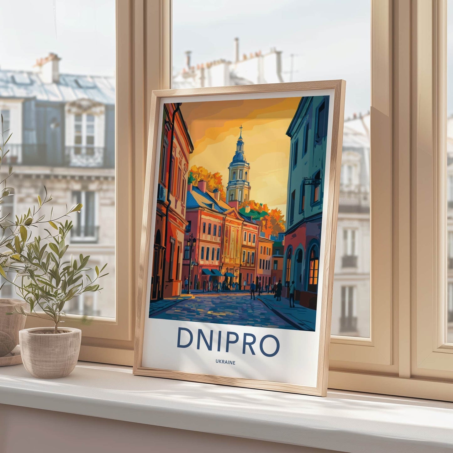 Dnipro Poster - Ukraine Wall Art - Historic Cityscape View Home Decor