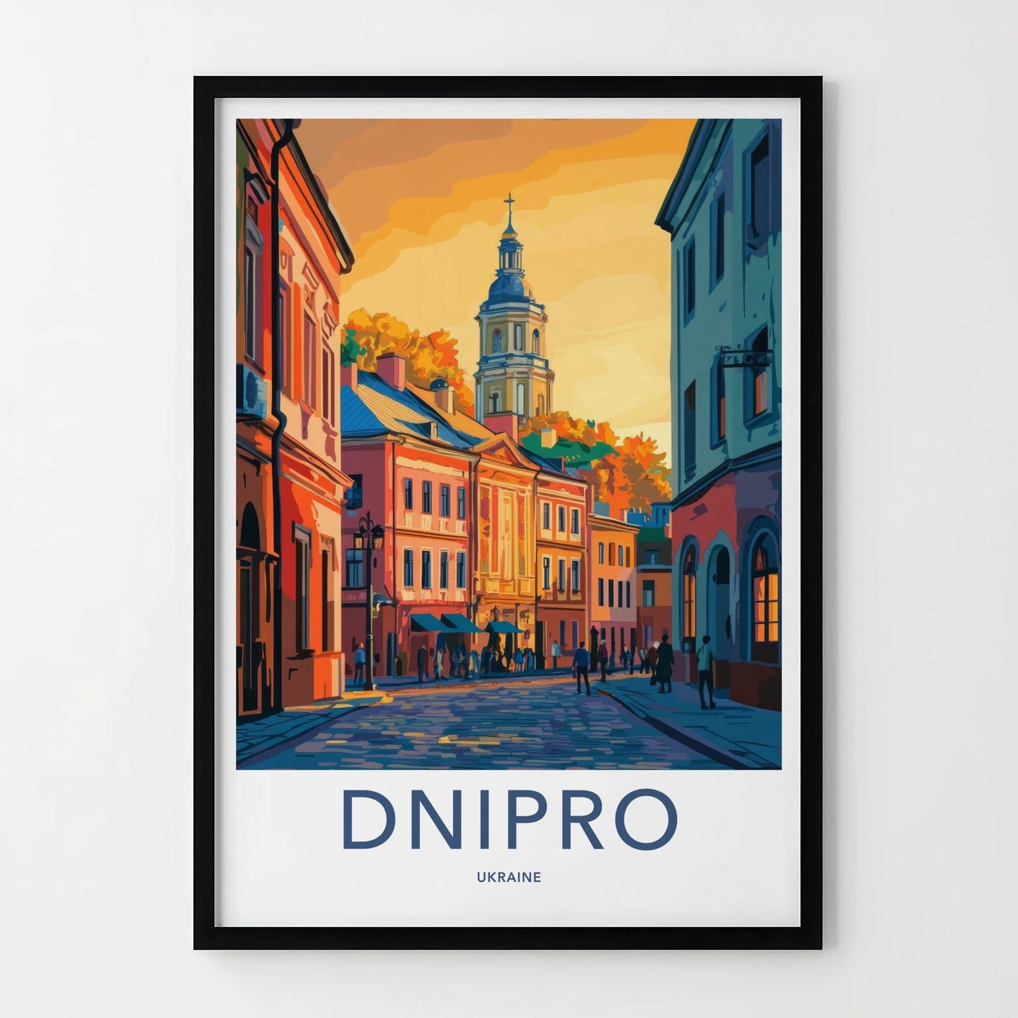 Dnipro Poster - Ukraine Wall Art - Historic Cityscape View Home Decor