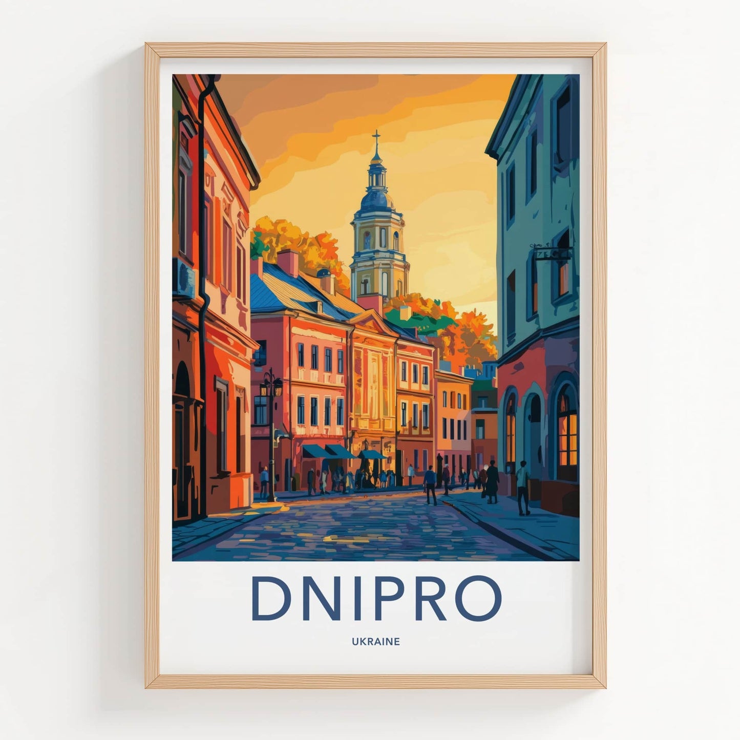 Dnipro Poster - Ukraine Wall Art - Historic Cityscape View Home Decor