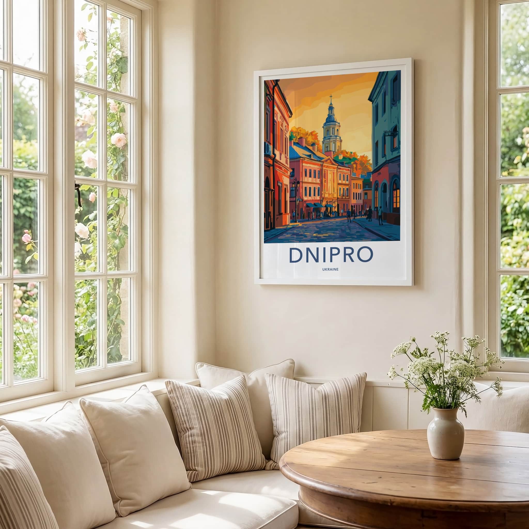 Dnipro Poster - Ukraine Wall Art - Historic Cityscape View Home Decor