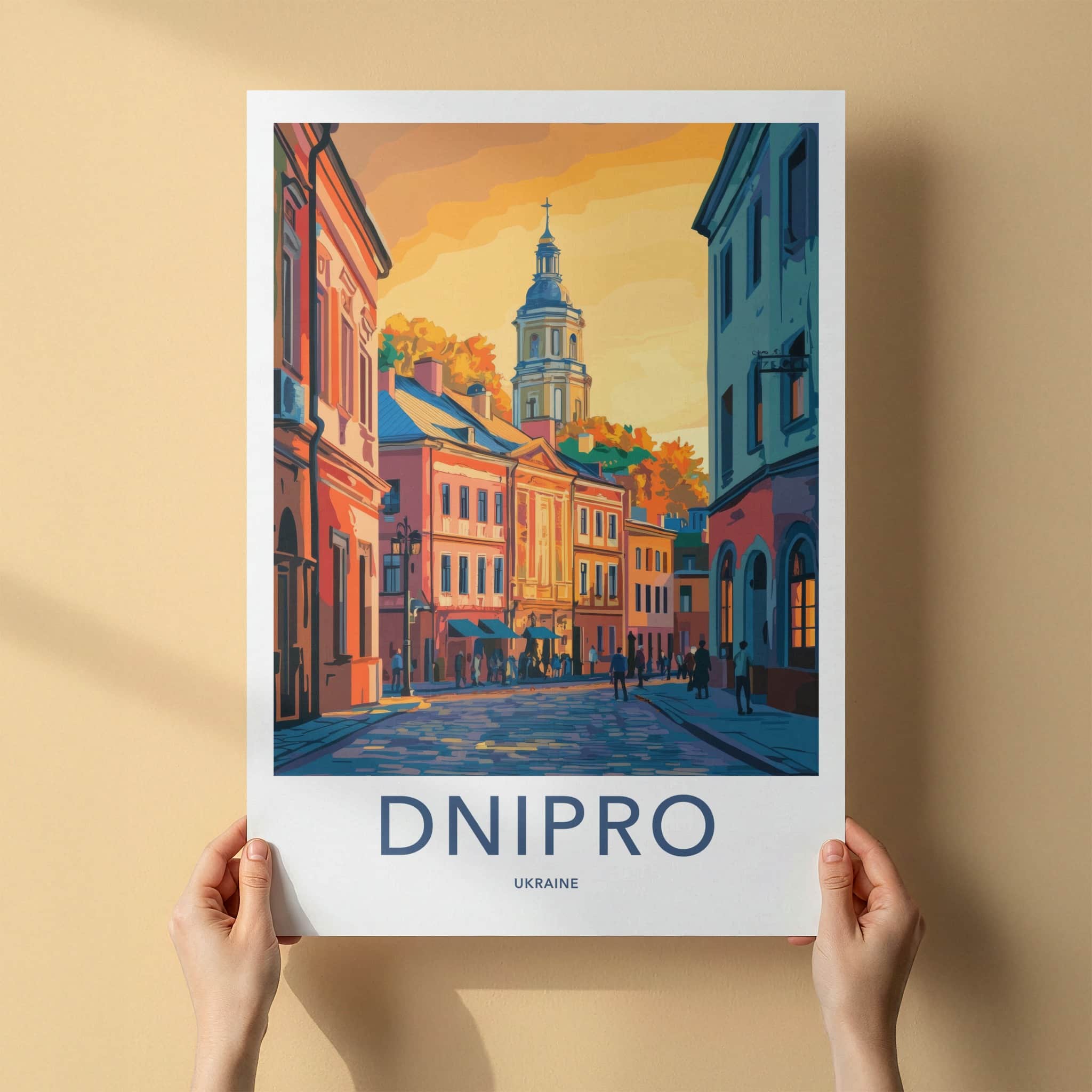 Dnipro Poster - Ukraine Wall Art - Historic Cityscape View Home Decor
