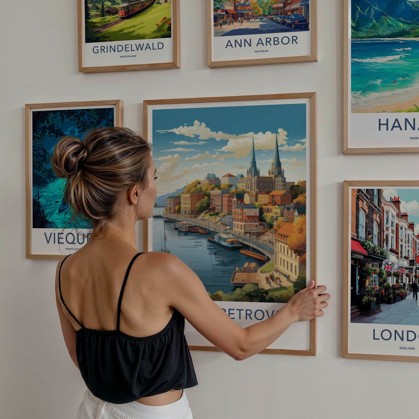 Dnipropetrovsk Poster - Ukraine Travel Art - Scenic Riverfront Town Home Decor