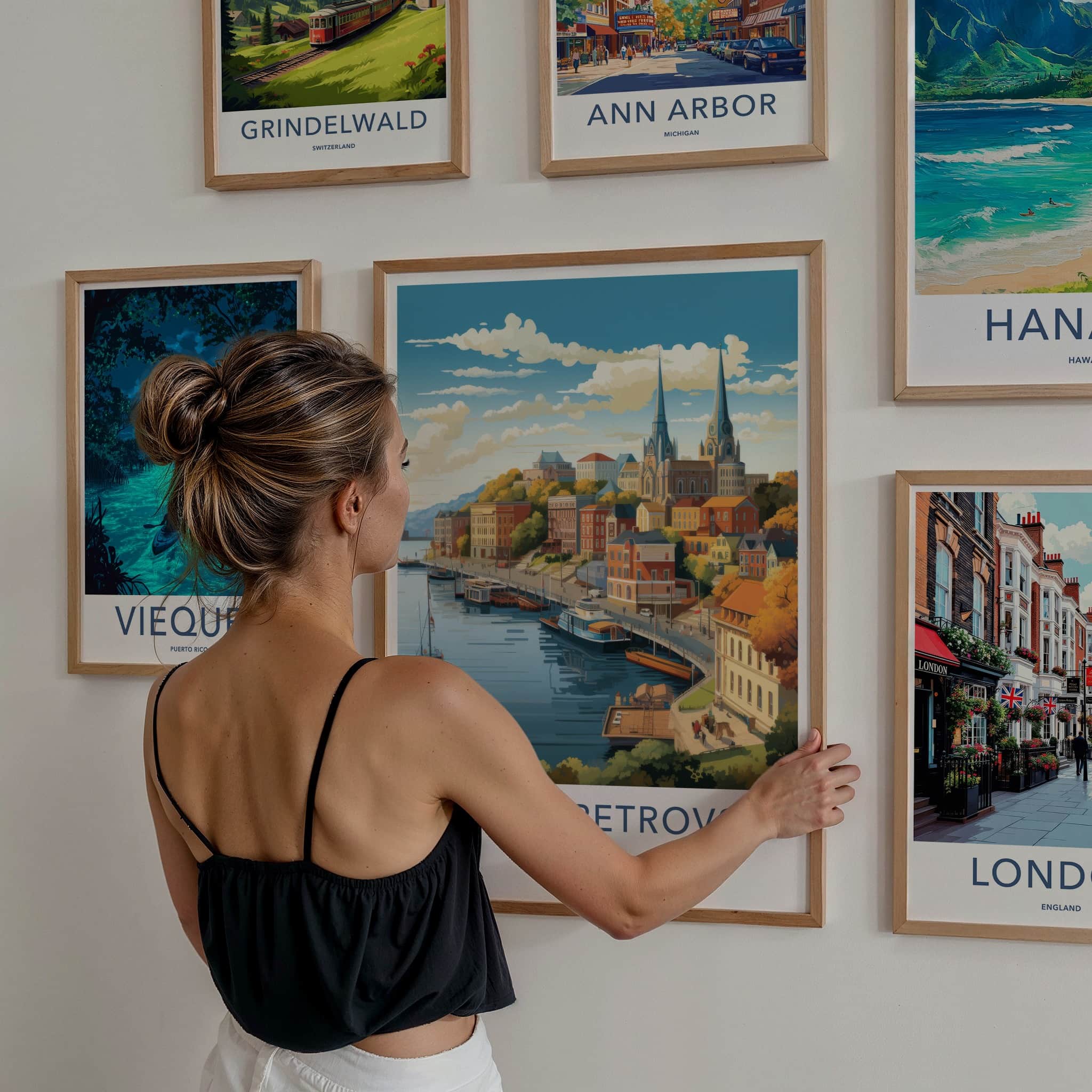 Dnipropetrovsk Poster - Ukraine Travel Art - Scenic Riverfront Town Home Decor