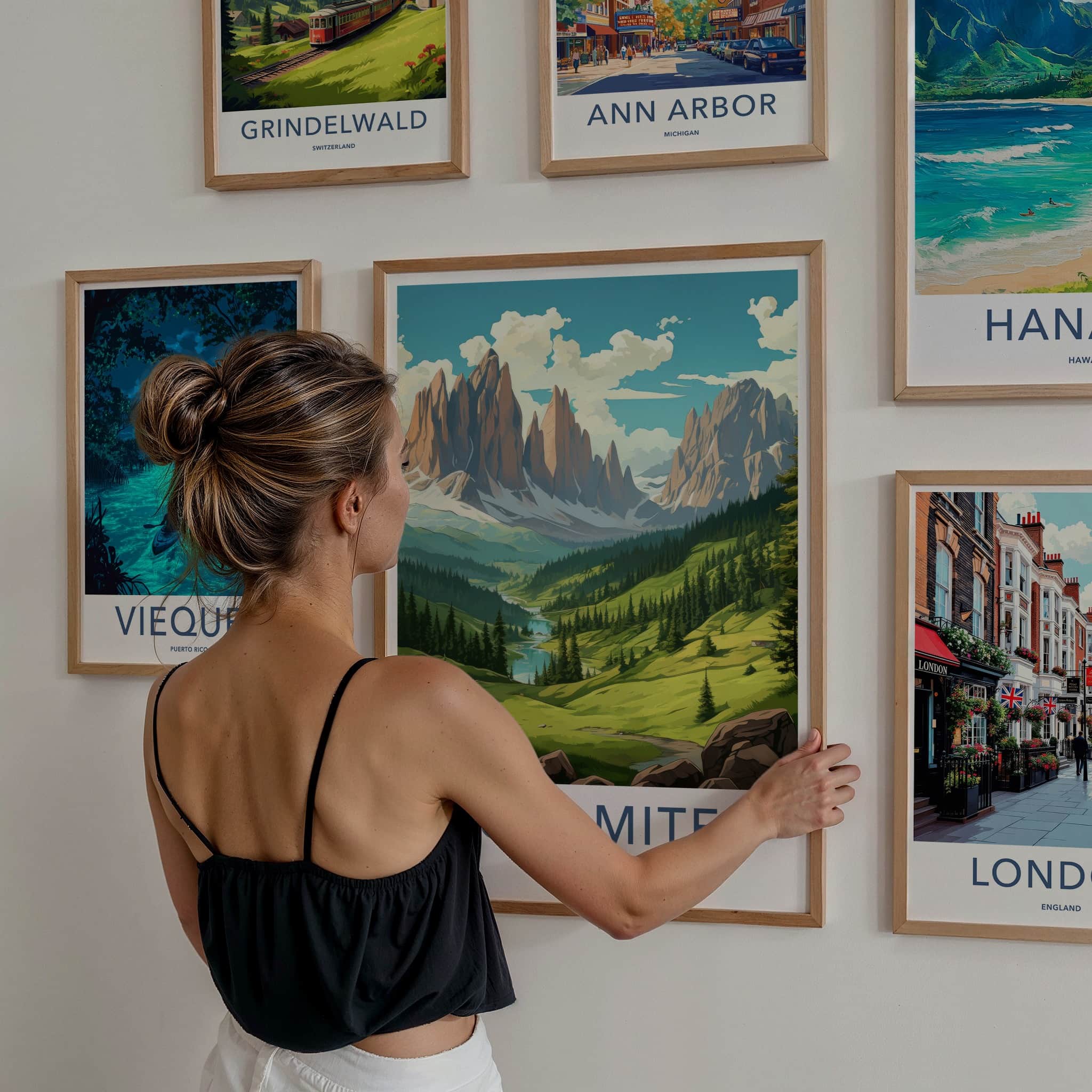 Dolomites Poster - Italy Travel Art - Majestic Alpine Valley Wall Decor