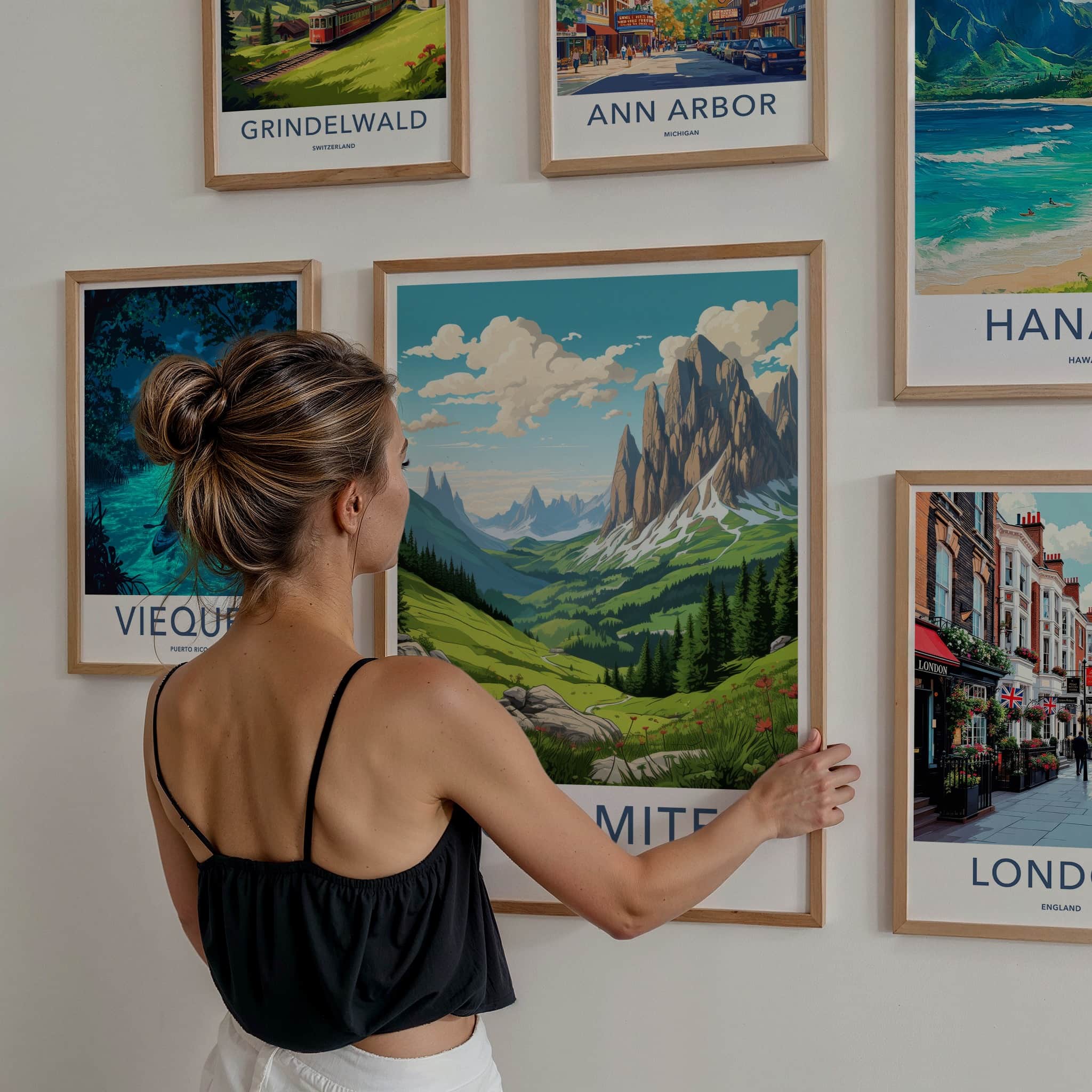 Dolomites Poster - Italy Travel Art - Majestic Mountain Vista Wall Decor