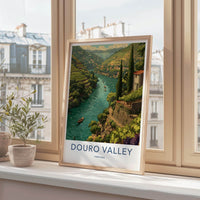 Douro Valley Poster - Portugal Travel Art - Scenic River Valley Home Decor