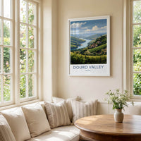 Douro Valley Poster - Portugal Travel Art - Vineyard Covered Hills Home Decor