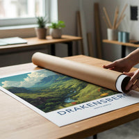 Drakensberg Poster - South Africa Travel Art - Lush Green Valley Wall Decor