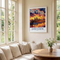 Dresden Poster - Germany Travel Art - Painted Sky City Home Decor