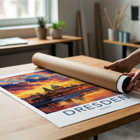 Dresden Poster - Germany Travel Art - Painted Sky City Home Decor