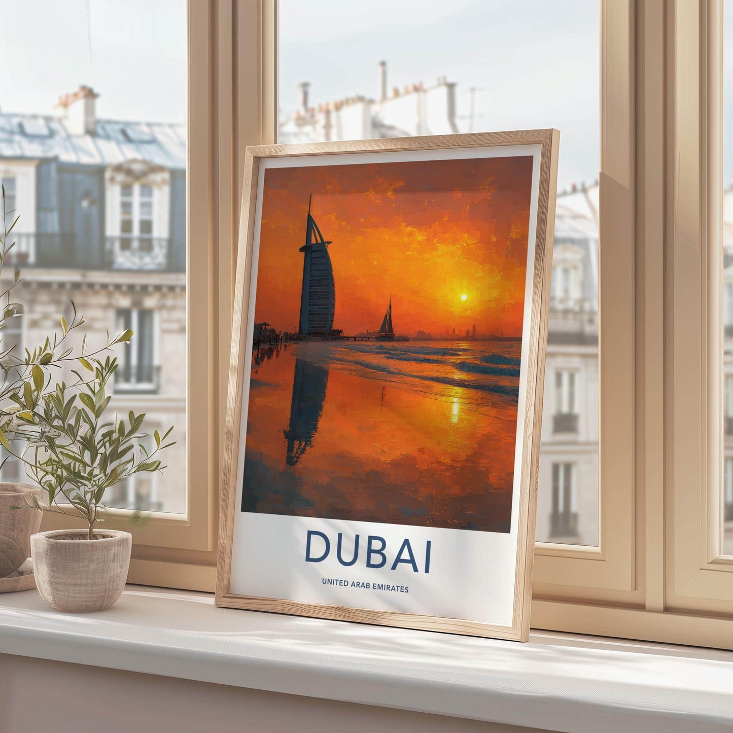 Dubai Poster - United Arab Emirates Scenic Art - Majestic Arabian Sunset Decor