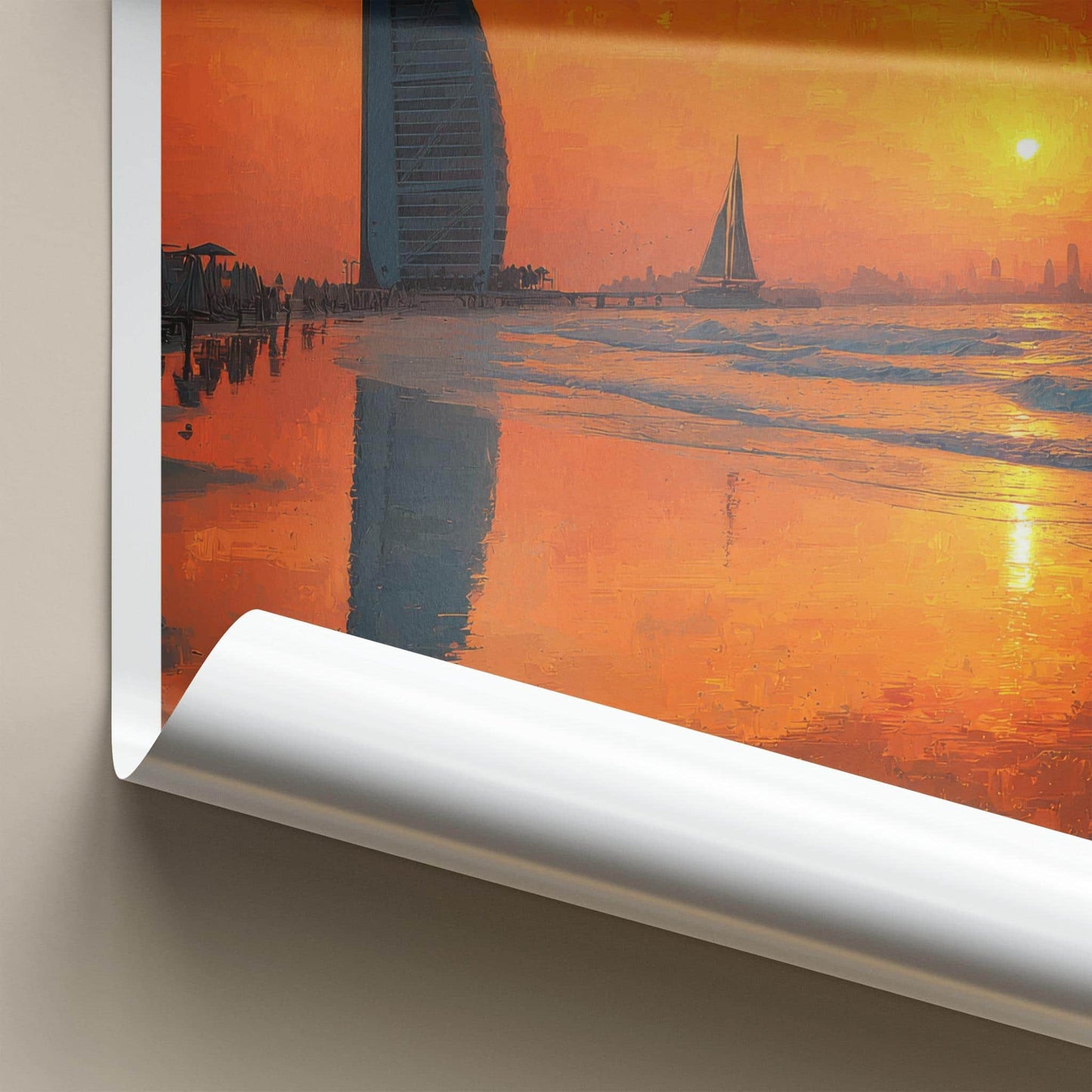 Dubai Poster - United Arab Emirates Scenic Art - Majestic Arabian Sunset Decor