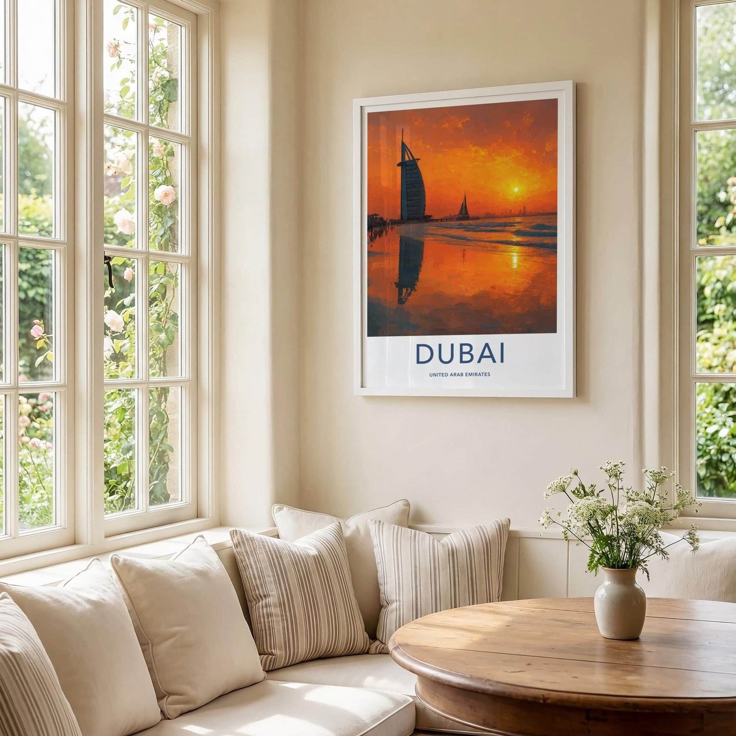 Dubai Poster - United Arab Emirates Scenic Art - Majestic Arabian Sunset Decor