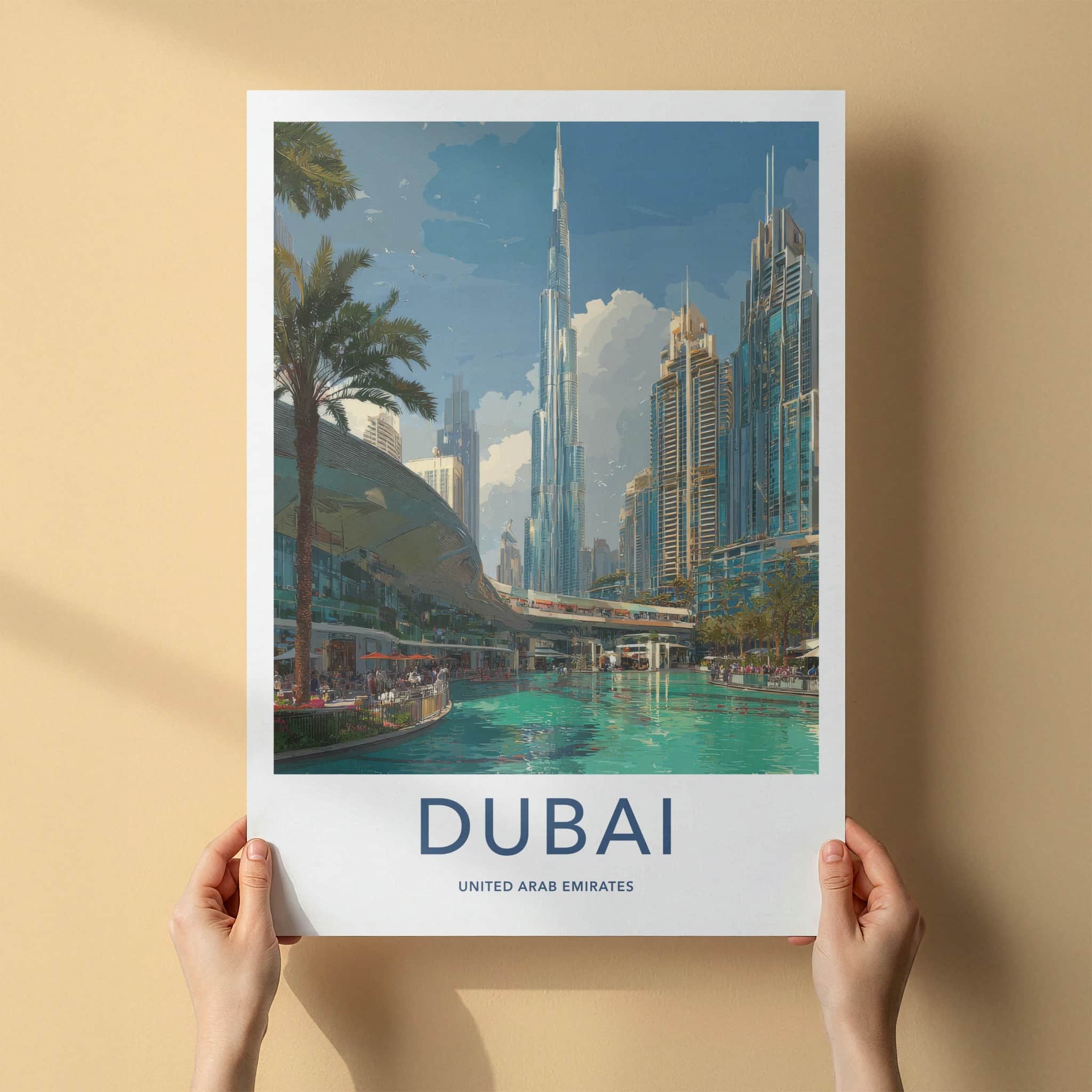 Dubai Poster - United Arab Emirates Tall Cityscape Gallery Art
