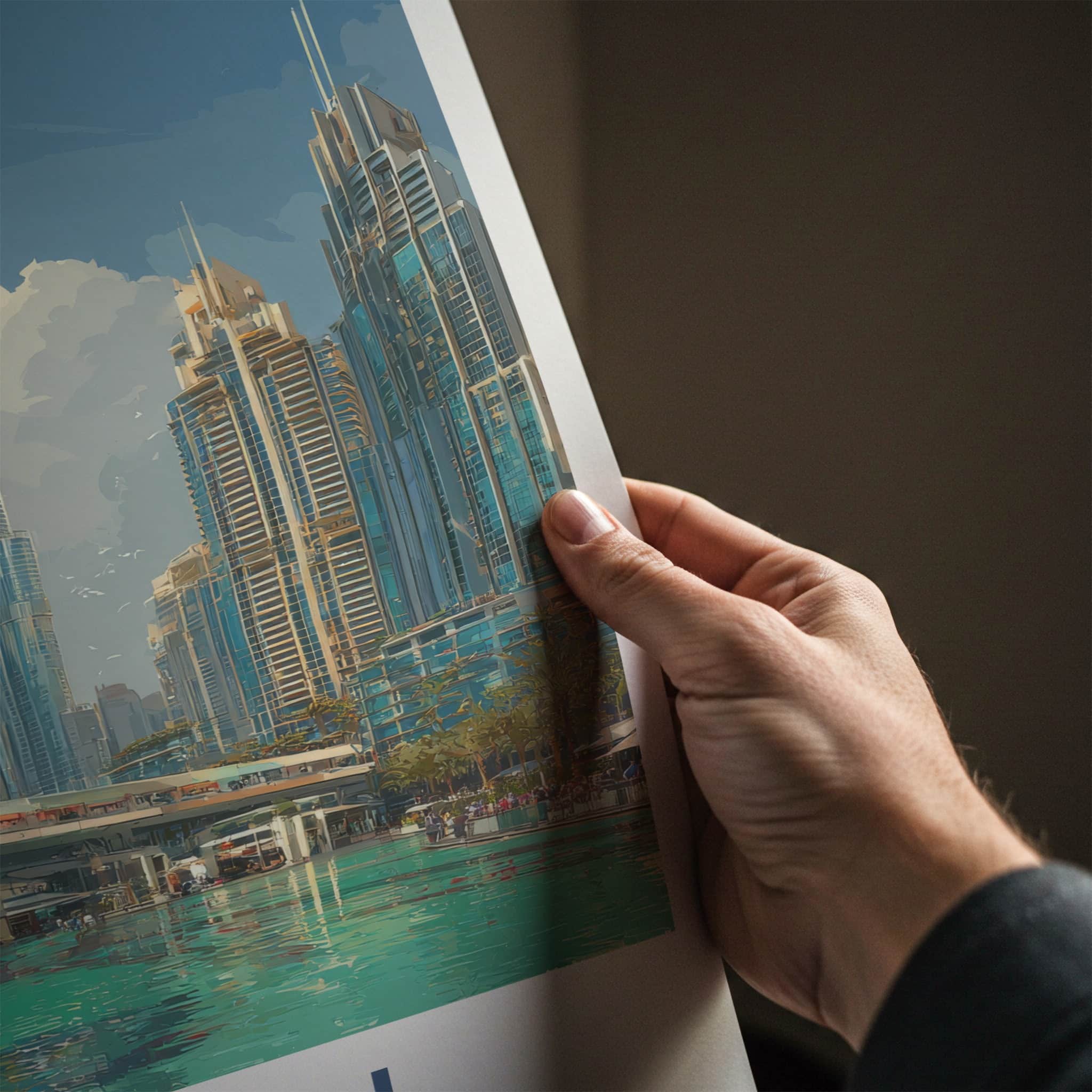 Dubai Poster - United Arab Emirates Tall Cityscape Gallery Art