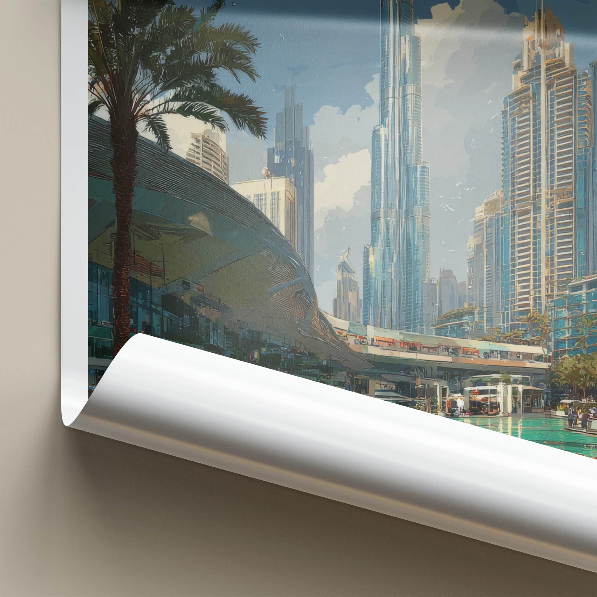 Dubai Poster - United Arab Emirates Tall Cityscape Gallery Art