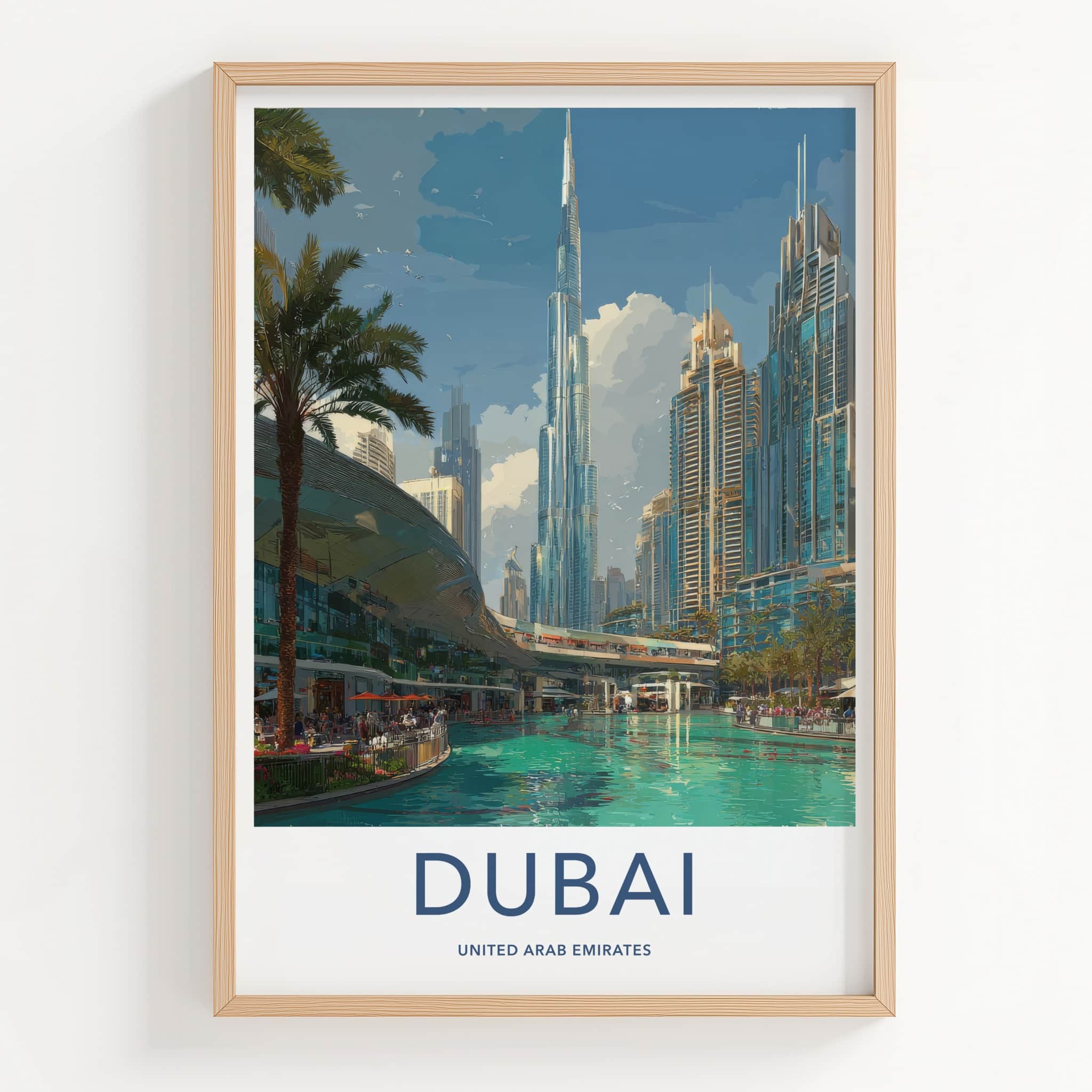 Dubai Poster - United Arab Emirates Tall Cityscape Gallery Art