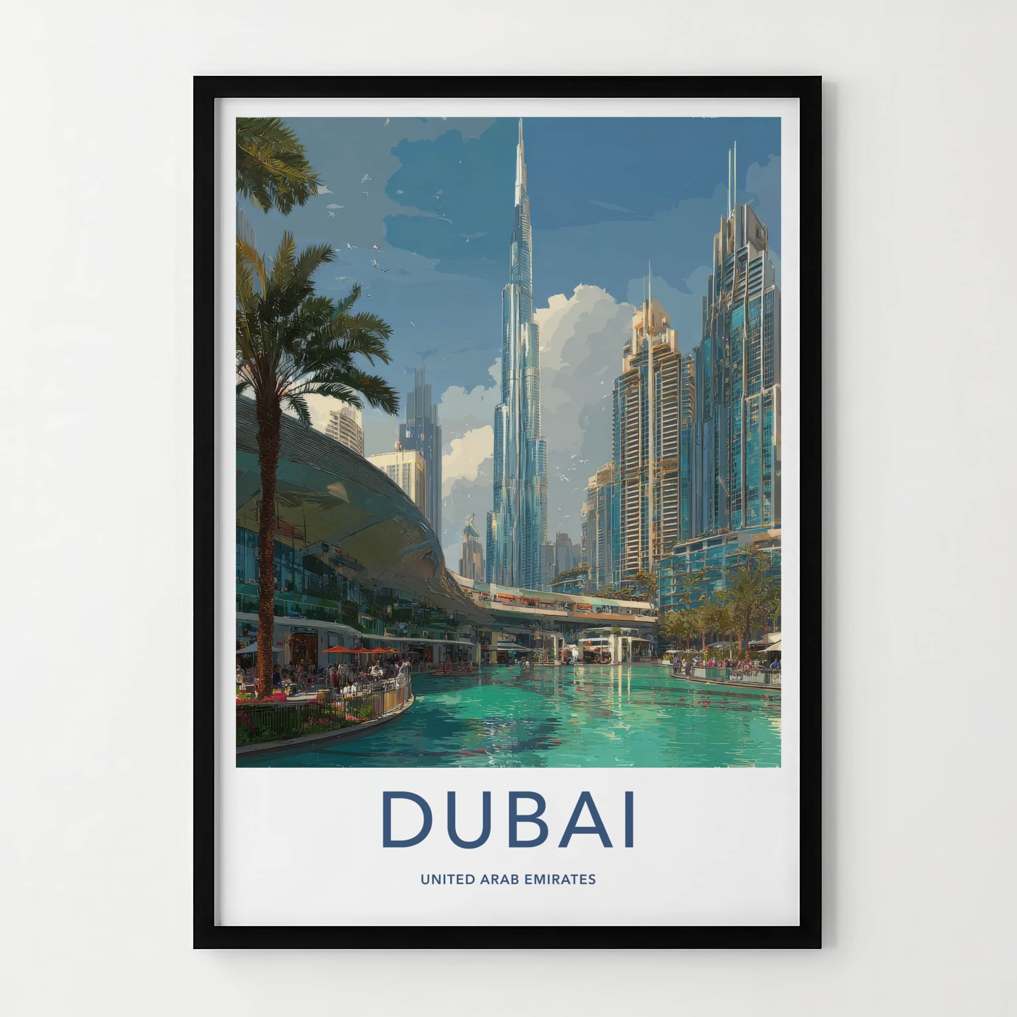 Dubai Poster - United Arab Emirates Tall Cityscape Gallery Art