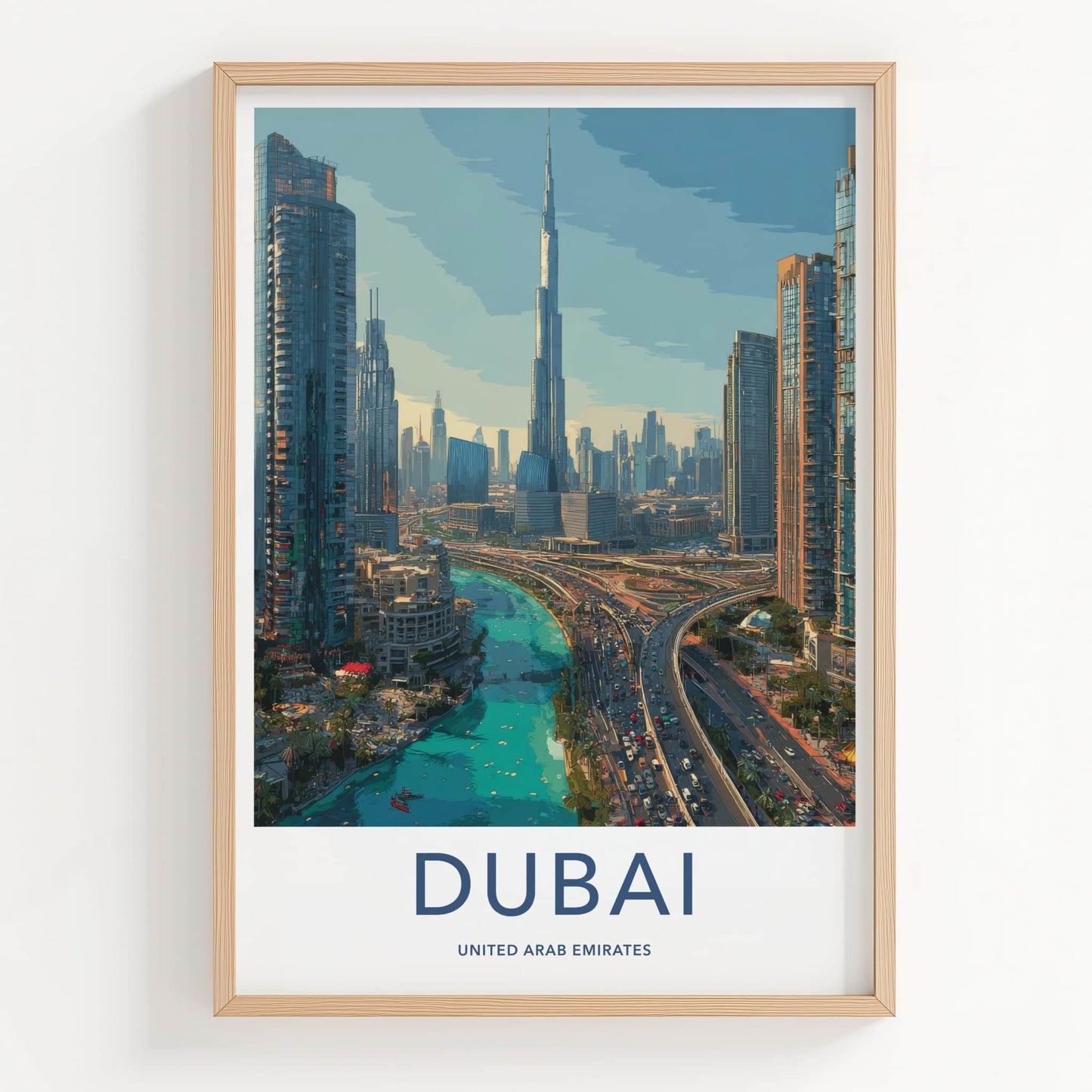 Dubai Poster - United Arab Emirates Tallest Building Art Print Home Decor