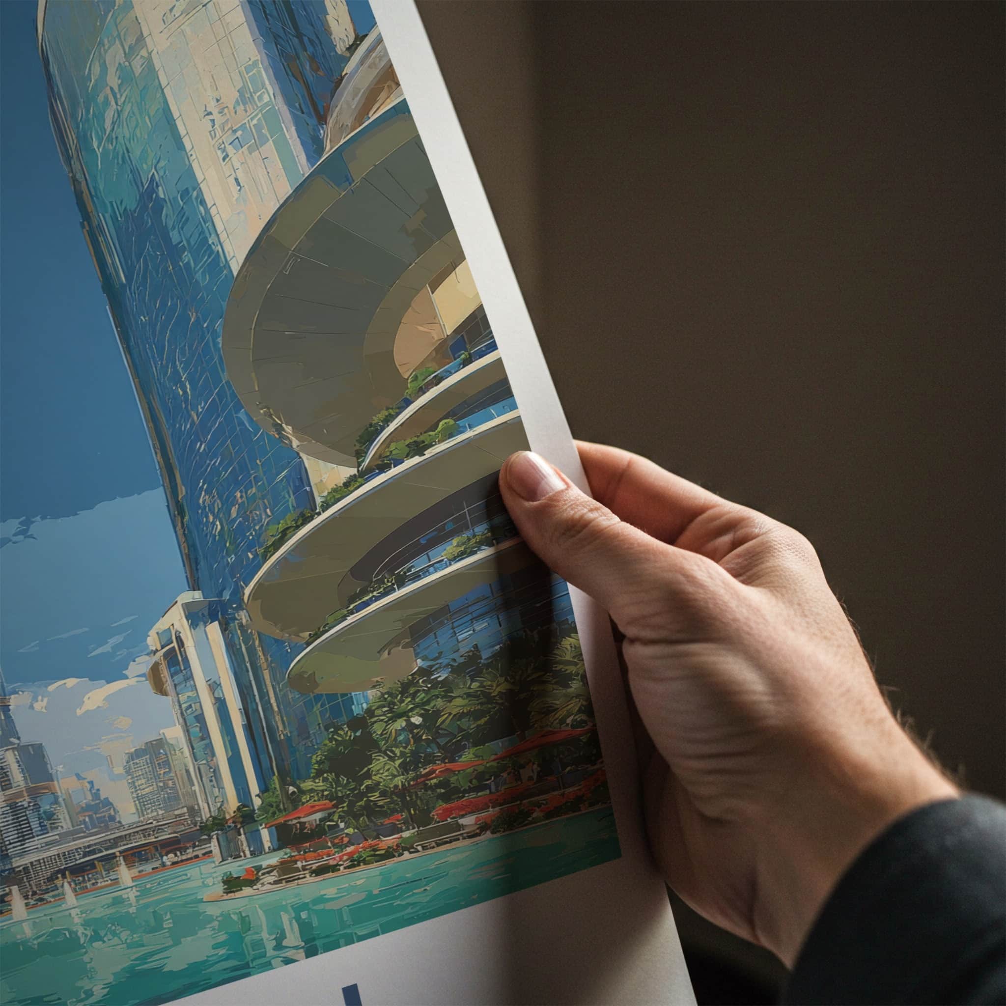 Dubai Poster - United Arab Emirates Tallest Building Travel Art Home Decor