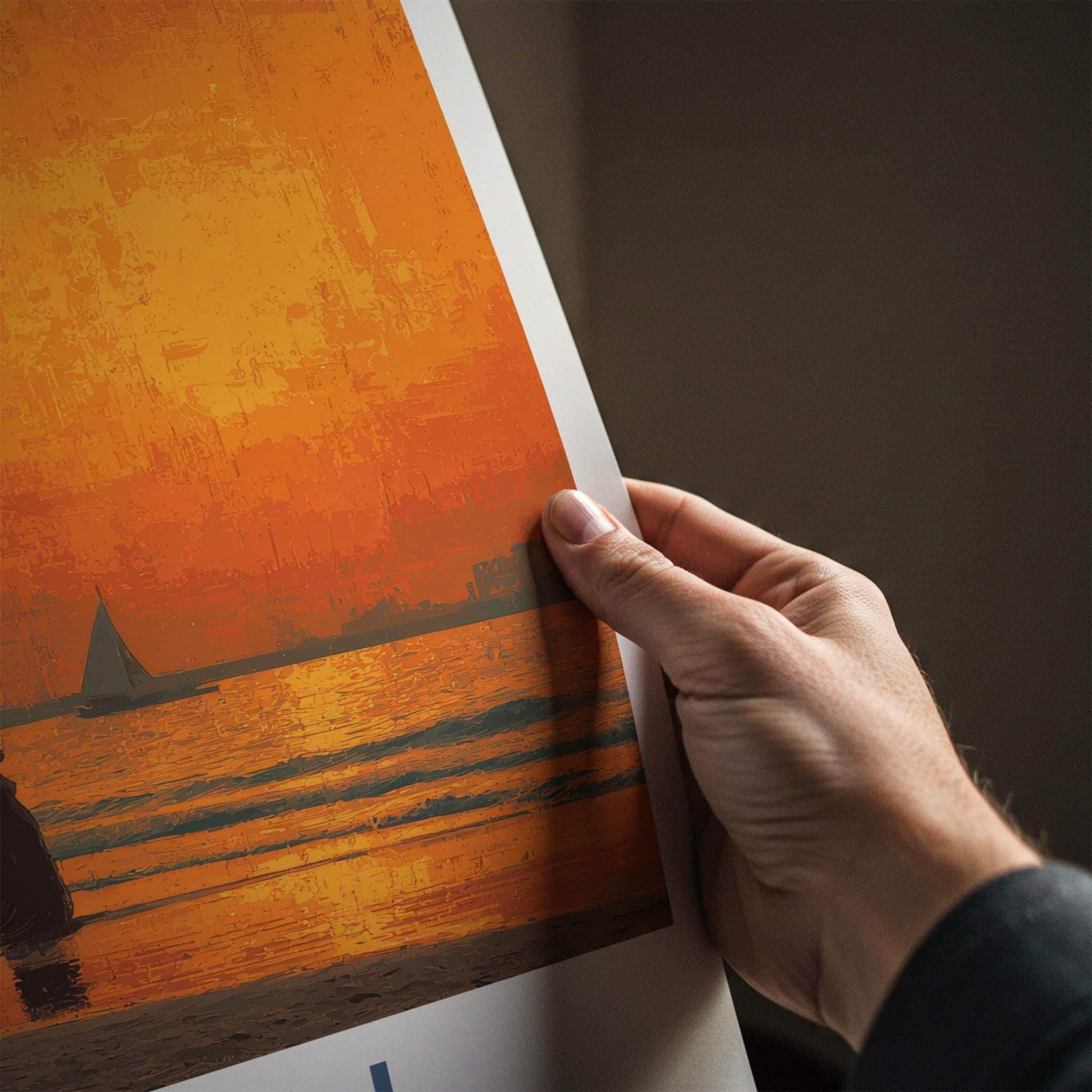 Dubai Poster - United Arab Emirates Travel Art - Sunset Beach Home Decor