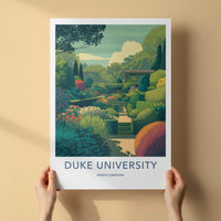 Duke University Poster - North Carolina Wall Art - Lush Garden Pathway Home Decor