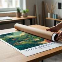 Duke University Poster - North Carolina Wall Art - Lush Garden Pathway Home Decor