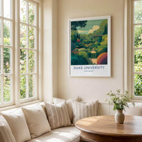 Duke University Poster - North Carolina Wall Art - Lush Garden Pathway Home Decor