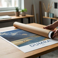 Dumra Poster - India Travel Art - Ladakh River Camels Wall Decor