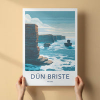 Dun Briste Poster - Ireland Scenic Art - Rugged Ocean Cliffs Home Decor